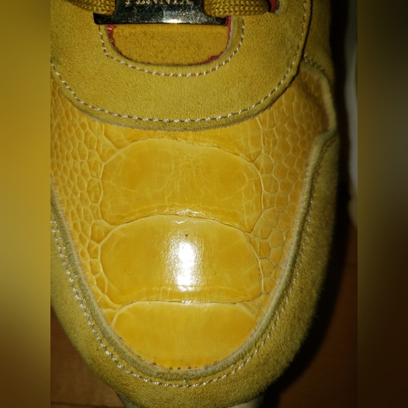 Penny Italy Red Sneakers with Yellow Laces